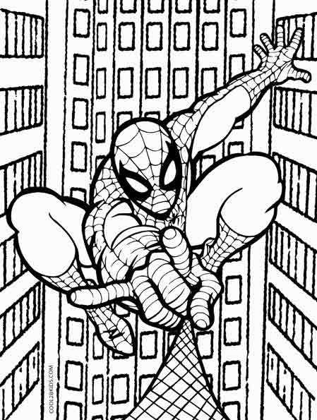 449x595 Spiderman Cartoon Coloring Pages