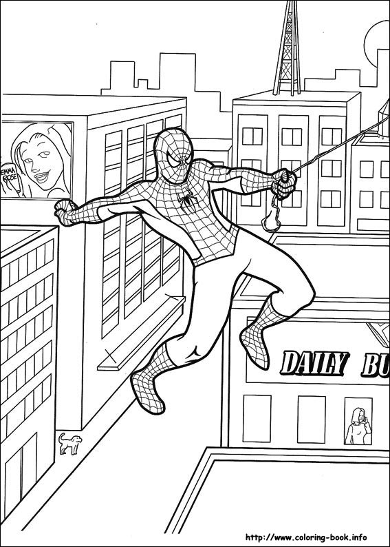 567x794 Spiderman Coloring Picture