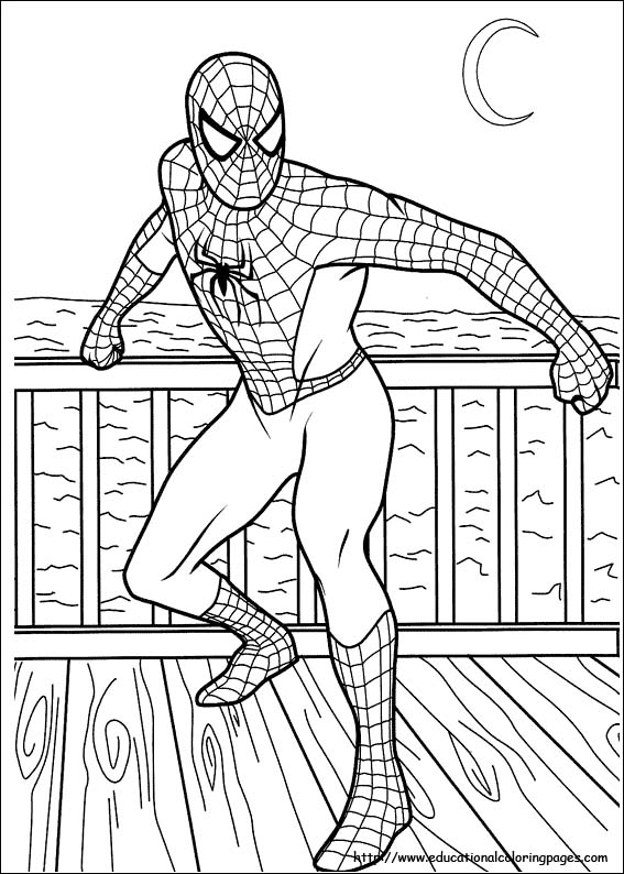 567x794 Kids Spiderman Coloring Pages