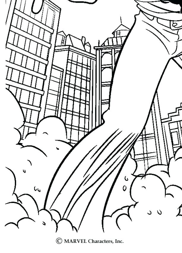 613x850 Spiderman Coloring Page Scales Walls The Giant Foot Coloring Page