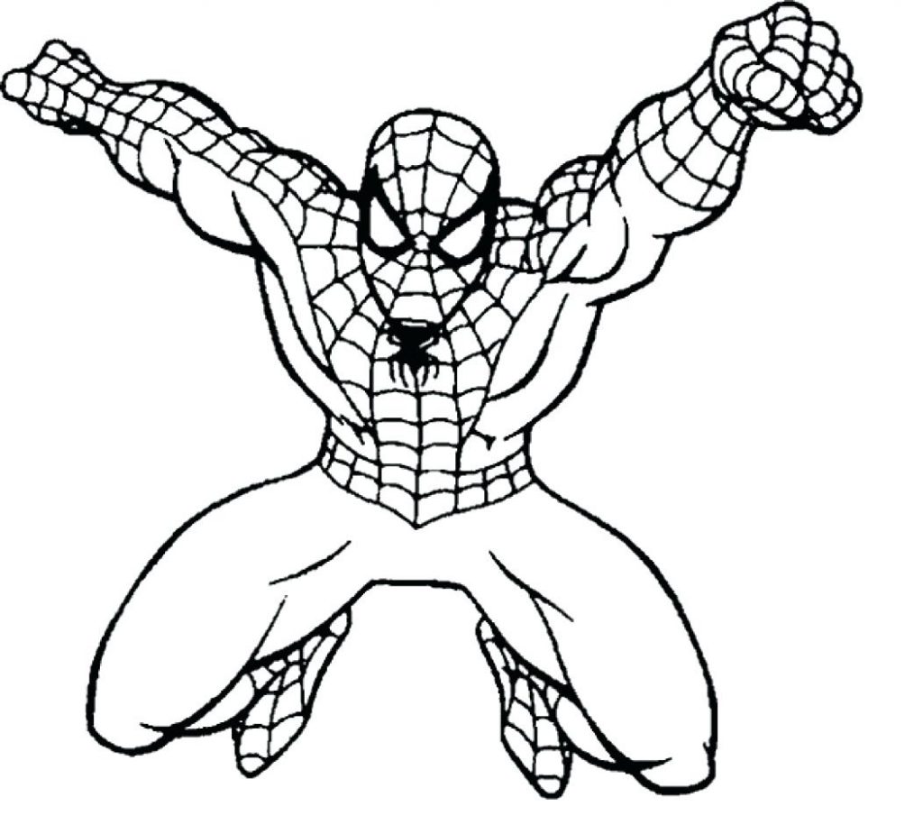 1024x915 Coloring Pages Free Spiderman Coloring Pages Page Spider Man