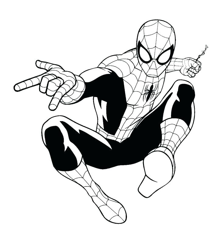 736x802 Coloring Spiderman Coloring Pages Pdf Printable Page Kids
