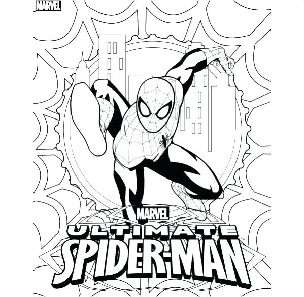 599x584 Spiderman Logo Coloring Pages Color Pages Spiderman Logo Coloring