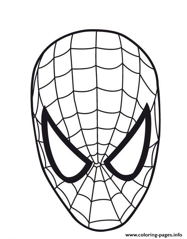 595x761 Spiderman Mask Coloring Page Spiderman Mask Coloring Pages