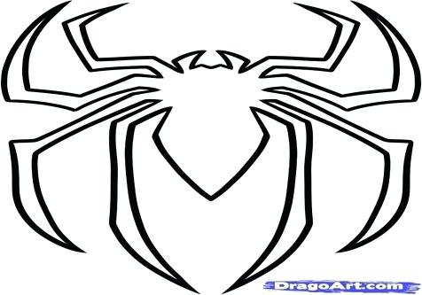 476x333 Spiderman Logo Coloring Pages Coloring Trend Medium Size How