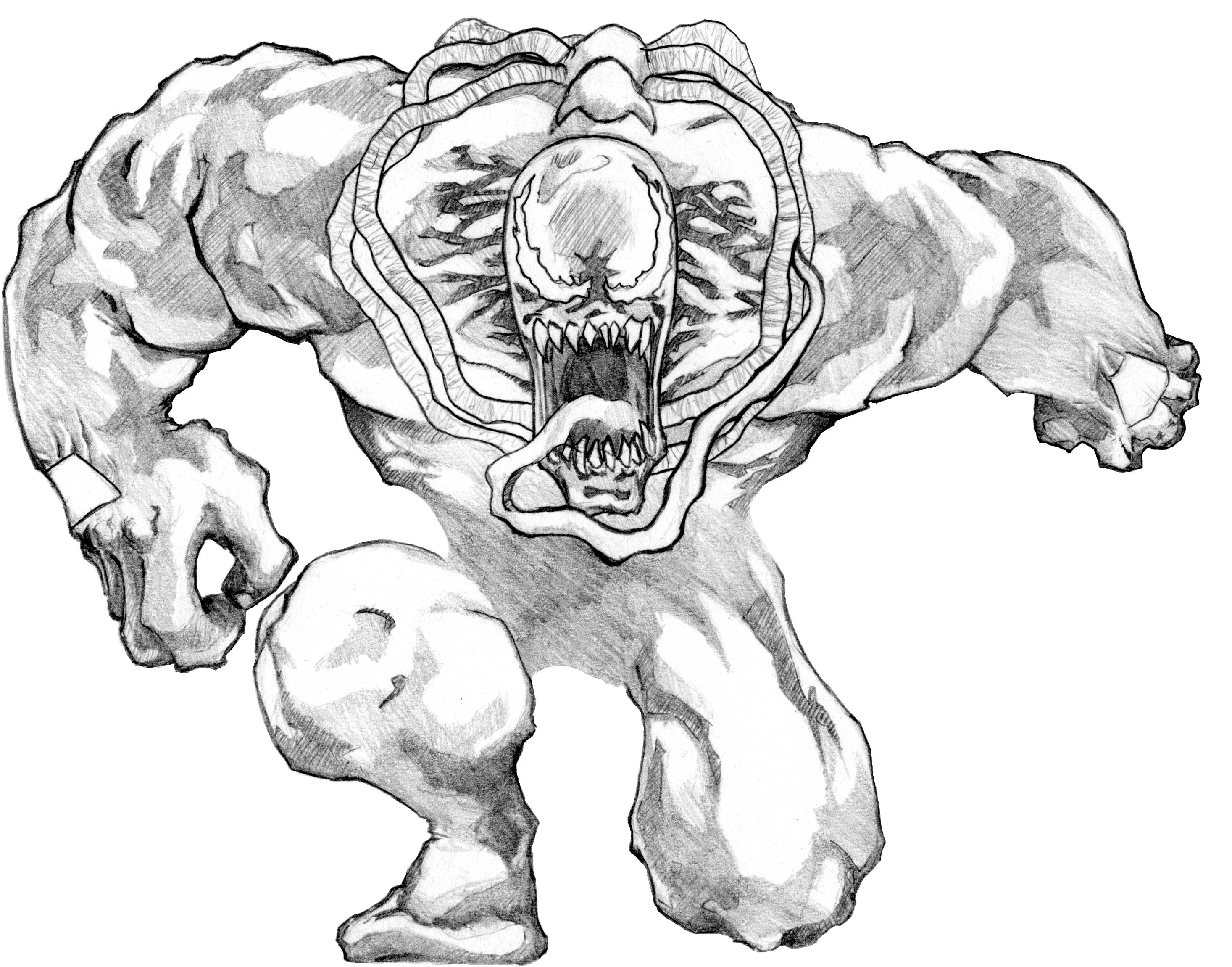 2932x2300 Venom Coloring Pages