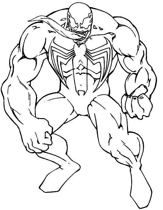 534x688 Venom Coloring Pages To Print Spiderman Venom Consisting Of Great