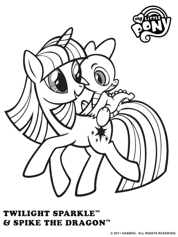 600x800 Spike My Little Pony Coloring Page Free Online My Little Pony