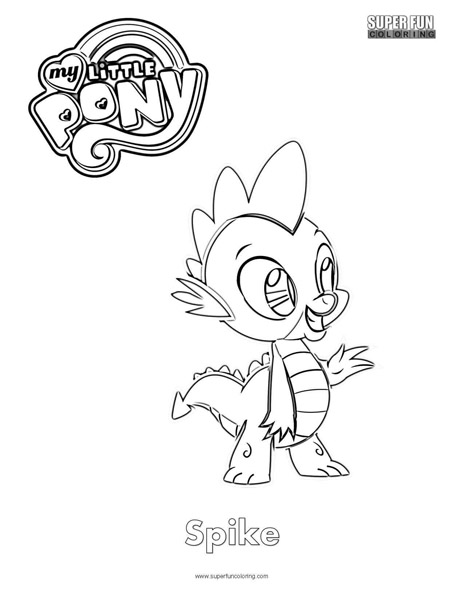 464x600 Spike My Little Pony Coloring Page