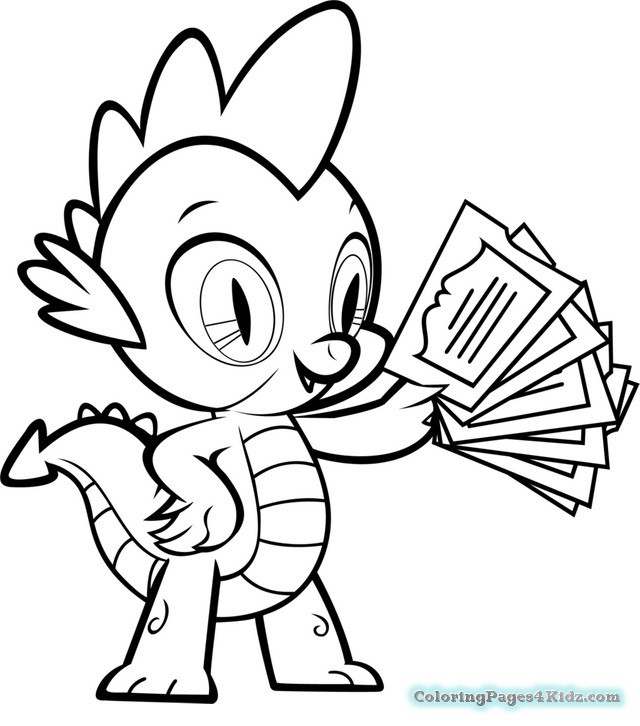 640x726 My Little Pony Spike Coloring Pages Coloring Pages For Kids