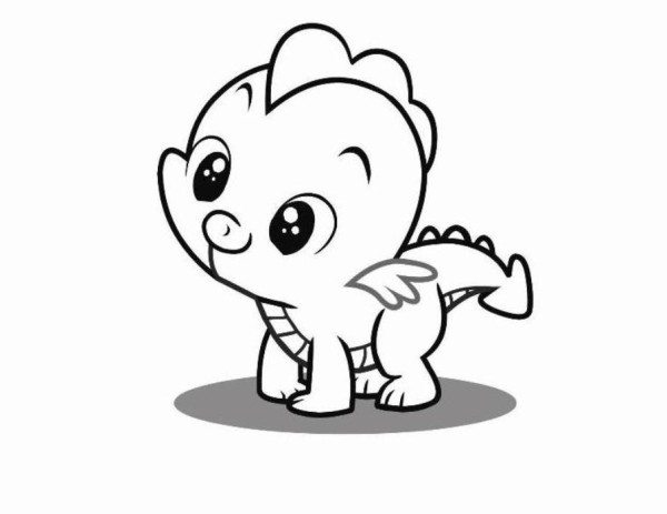 600x463 Young Spike The Dragon My Little Pony Coloring Pages