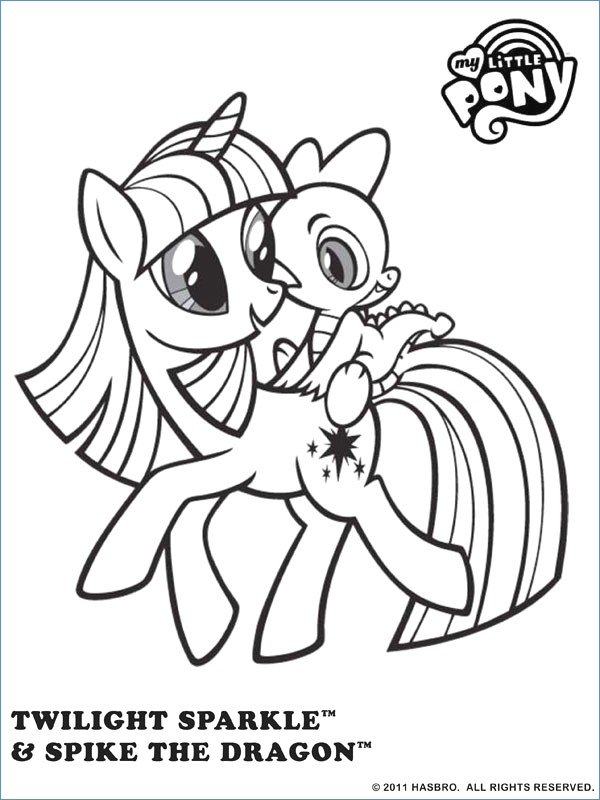 600x800 Young Spike The Dragon My Little Pony Coloring Pages