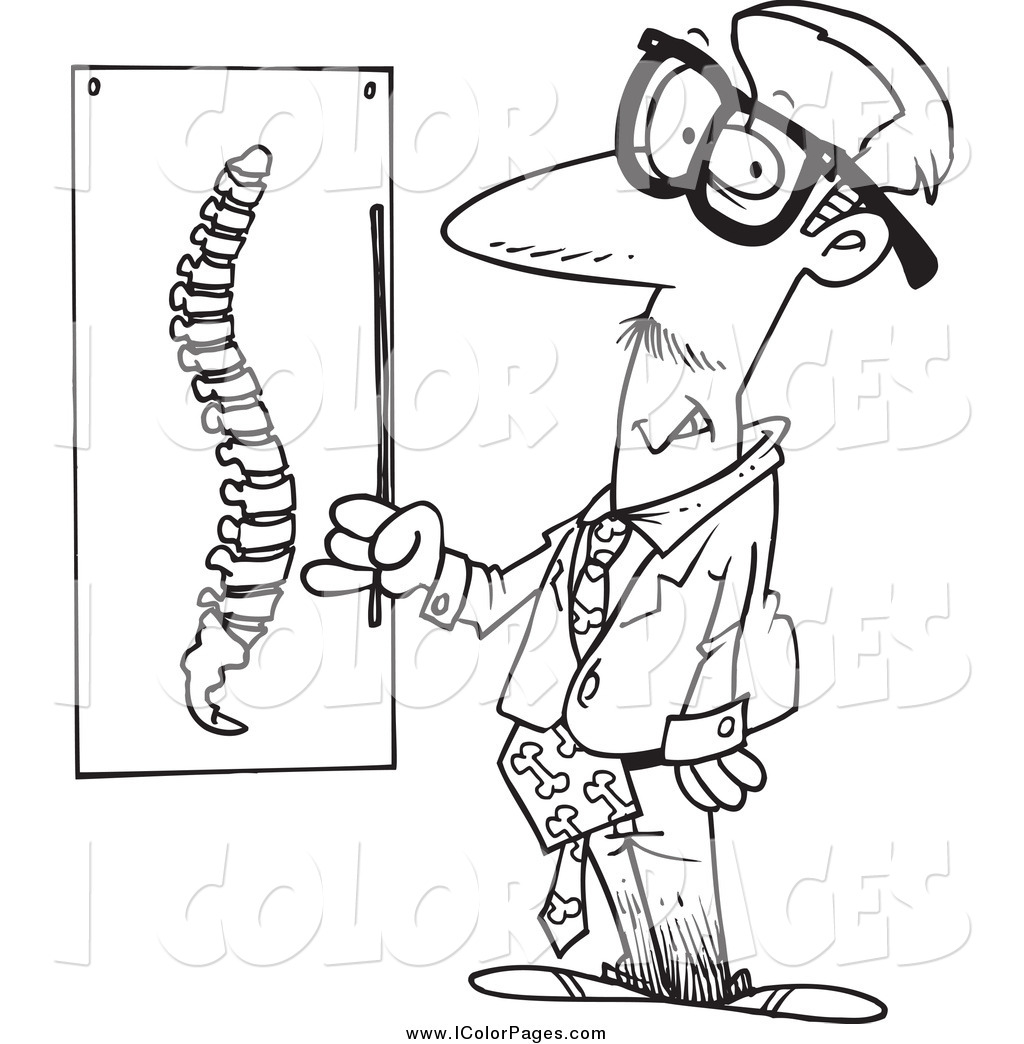 1024x1044 Vector Coloring Page Of Blacknd White Male Chiropractor