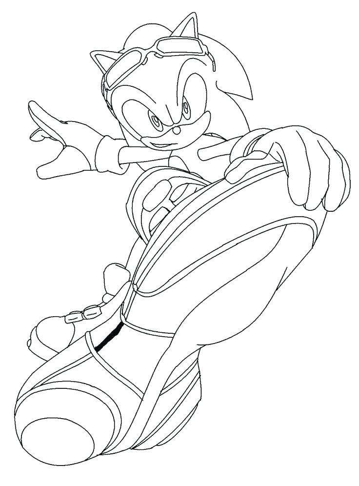 736x996 Dark Sonic Coloring Pages