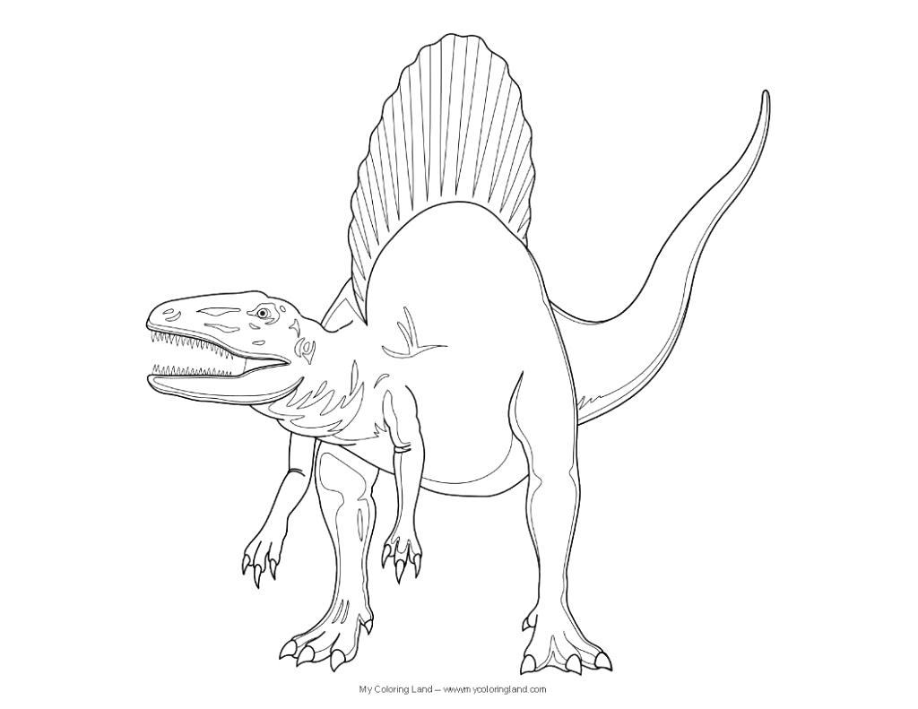 1024x791 Spinosaurus Coloring Pages Stunning Realistic Spinosaurus Coloring