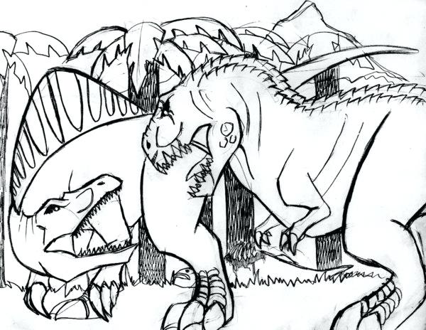 600x464 Spinosaurus Coloring Pages Vs T Coloring Pages Printable