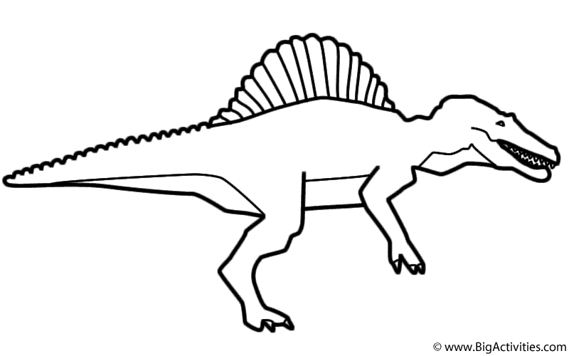800x500 Spinosaurus Dinosaur Coloring Pages Spinosaurus With Title