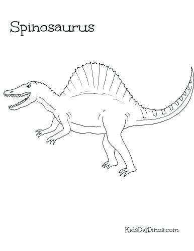 386x500 Coloring Pages Prehistoric Coloring Page Free Spinosaurus Coloring