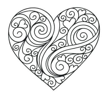 361x345 Hearts Coloring Page Heart Coloring Pages Printable Heart Coloring