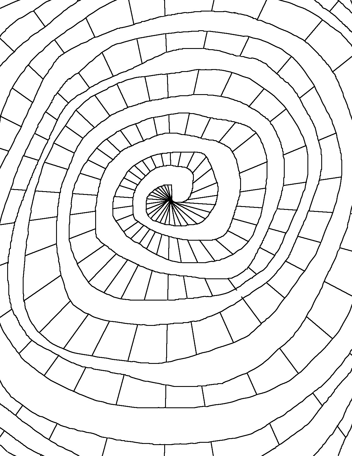 1224x1584 Coloring Page World Color Spiral