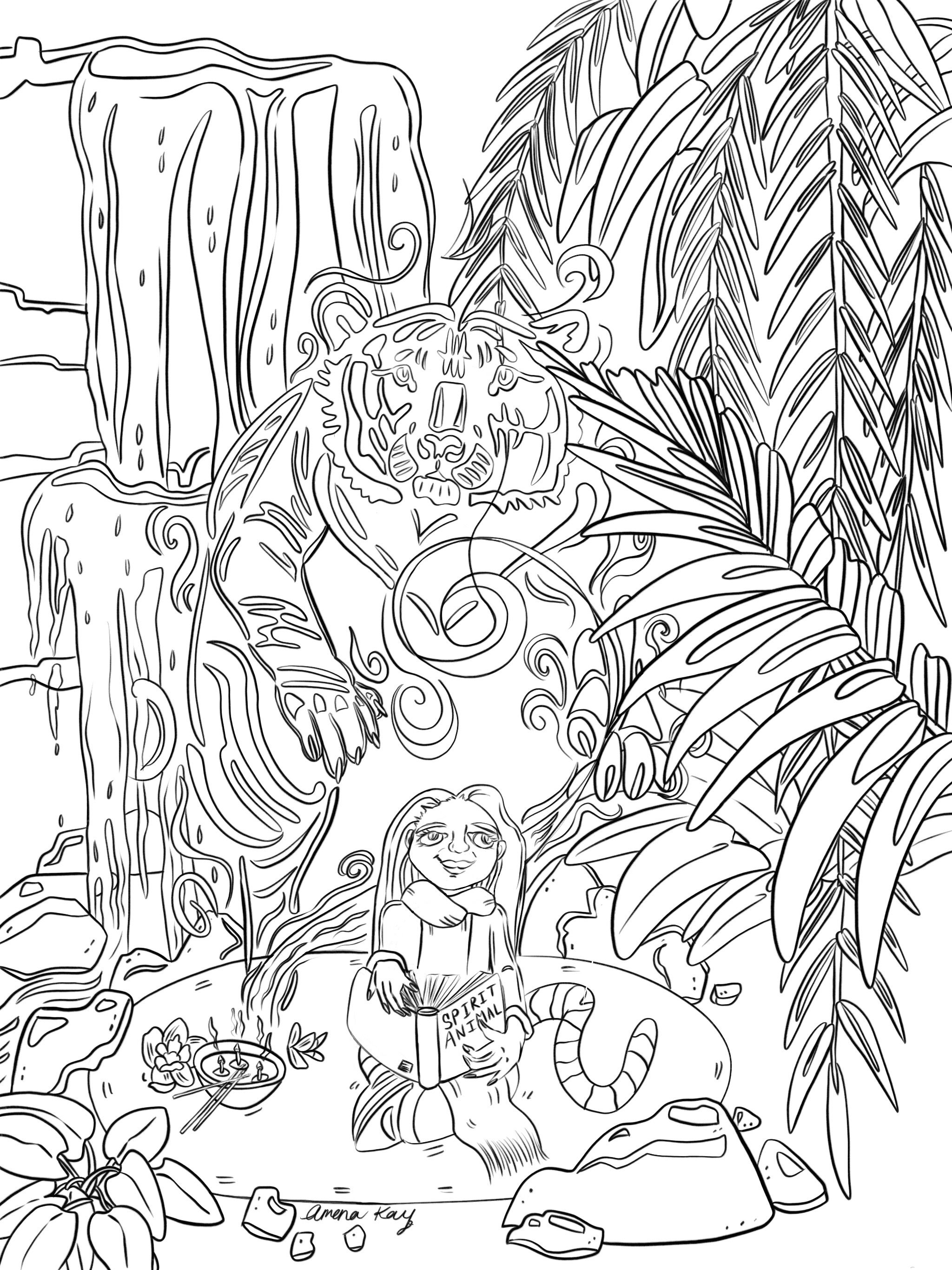 2048x2732 Spirit Animal Coloring Page Amena Kay Free Coloring Pages