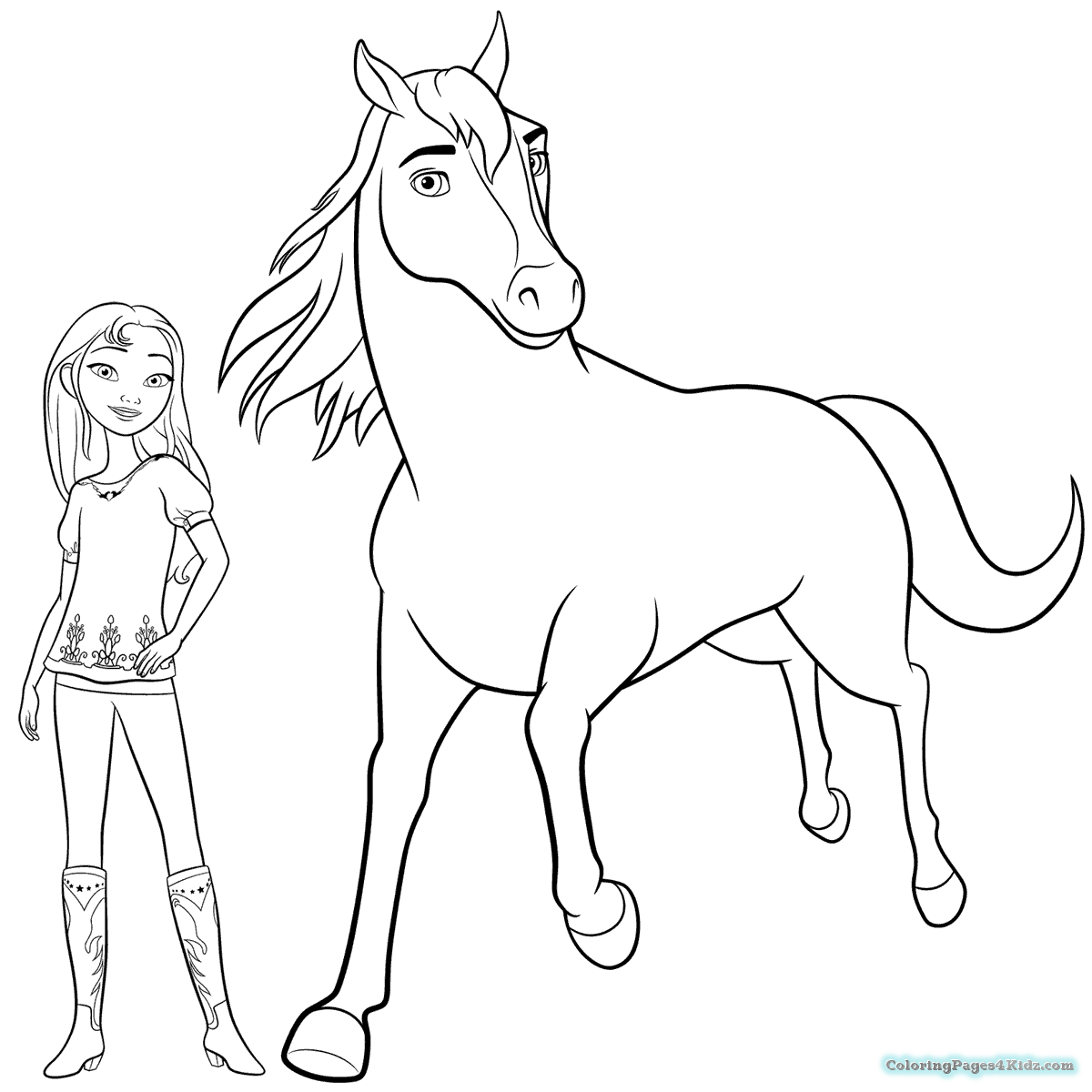 1200x1200 Spirit Riding Free Coloring Pages For Kids Best