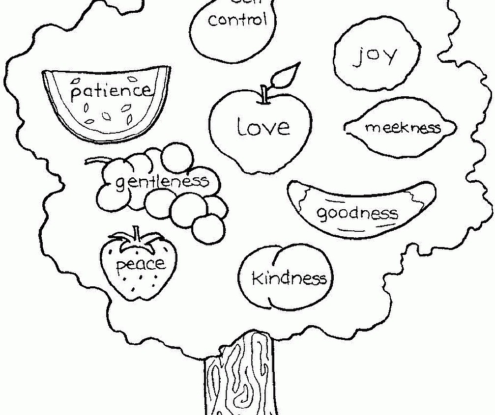 1007x845 Unusual Holy Spirit Coloring Page Fruit