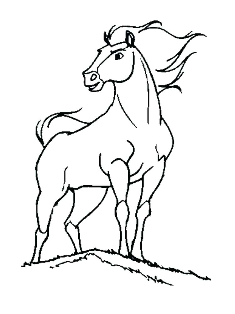 750x1000 Horse Coloring Page Nice Horse Walking Horse Coloring Page Spirit