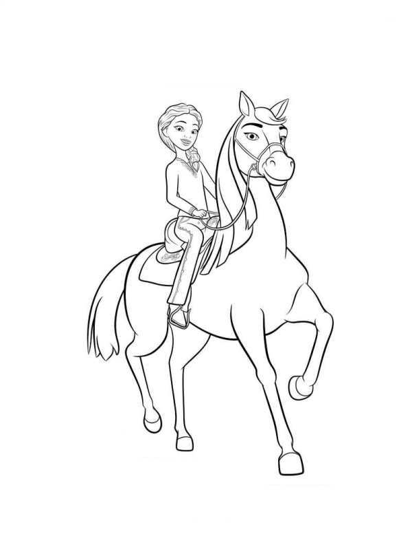600x776 Kids N Coloring Pages Of Spirit Riding Free