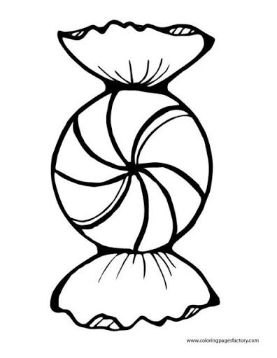 396x512 Christmas Candy Coloring Page Printable
