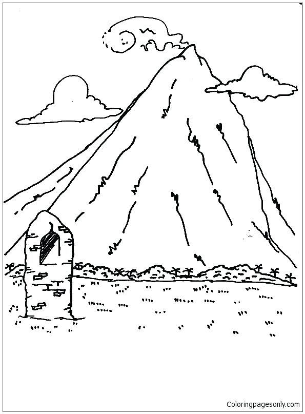 595x807 Mountain Coloring Page Coloring Pages Of Mountains High Mountains