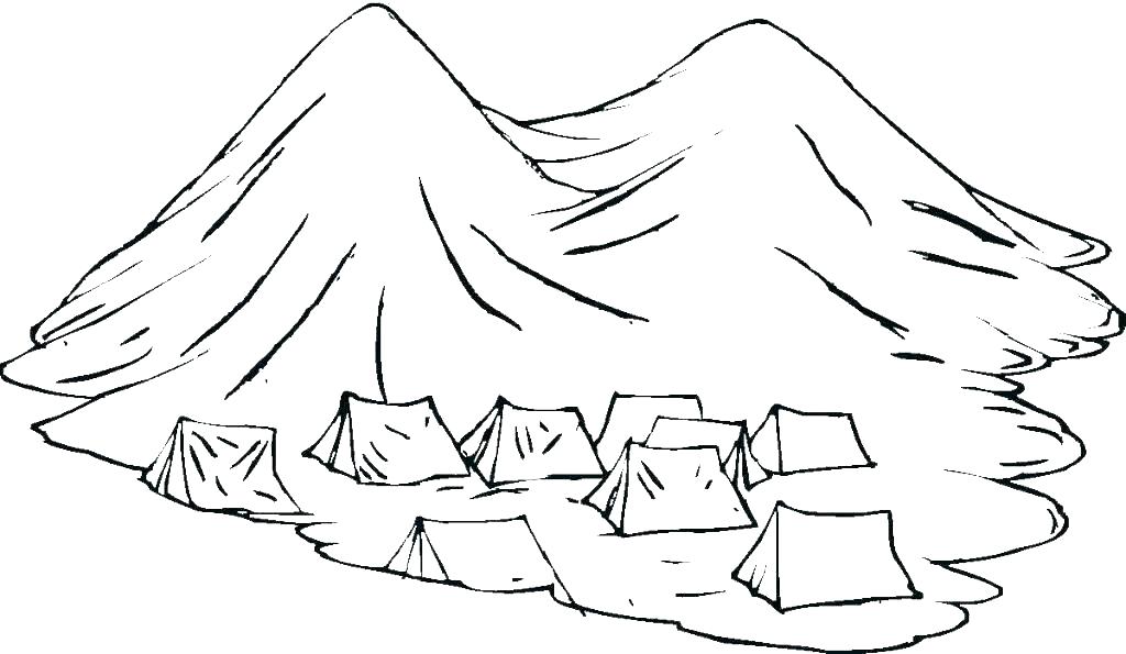 1024x595 Mountain Coloring Page Related Post Mountain Goat Colouring Pages
