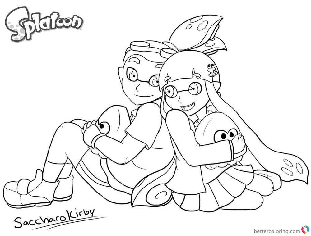 1000x760 Splatoon Coloring Pages Guild Charity Lineart