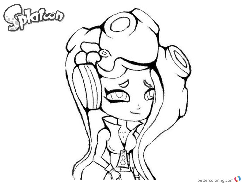 1000x760 Splatoon Coloring Pages Marina Drawing