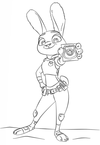 333x480 Nick And Judy From Zootopia Coloring Page