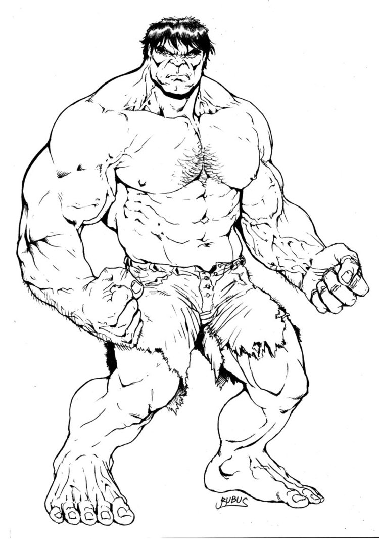 750x1065 Drawn Hulk Colouring Page