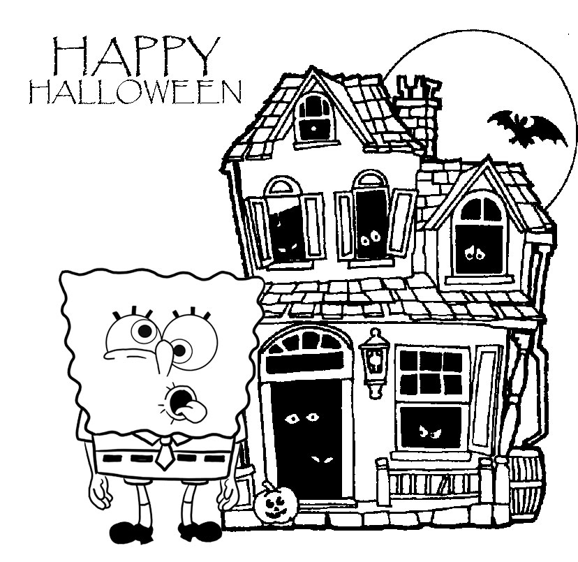 828x805 Spongebob Dvd Ghouls Fools + A Halloween Coloring Page