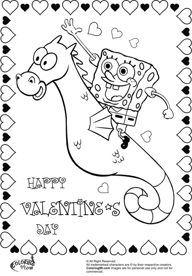 768x1104 Valentines Day Coloring Pages For Him New Copy Valentine Spongebob