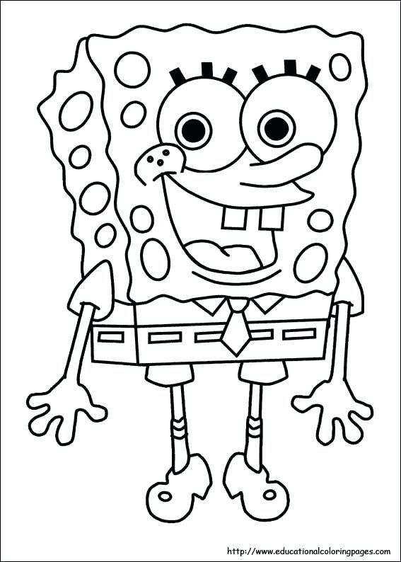 567x794 Spongebob Coloring Pages Free Printable
