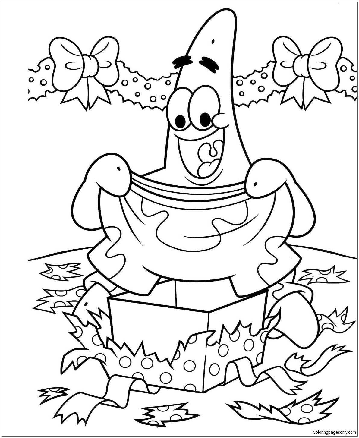 1191x1453 Amazing Spongebob Squarepants Coloring Pages Image For Christmas