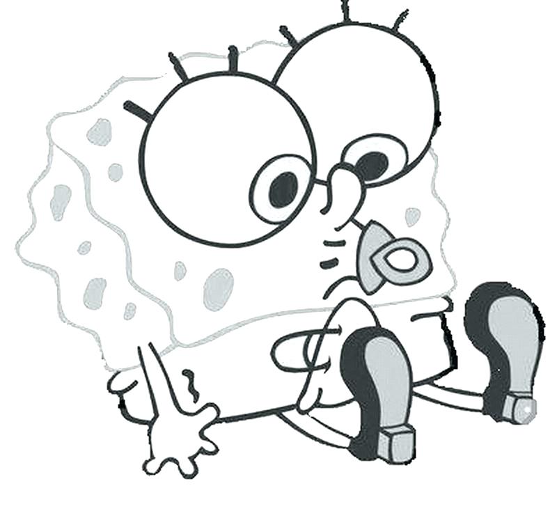 800x734 Spongebob Christmas Coloring Pages Coloring Page Unique Color