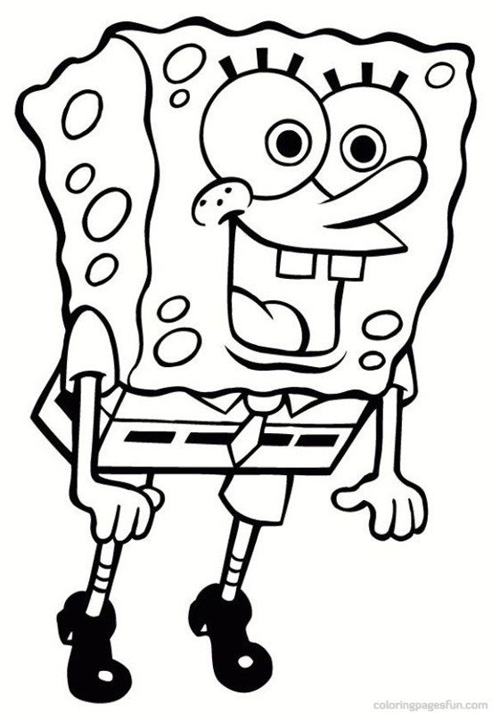 552x800 Spongebob Birthday Coloring Pages