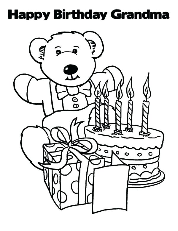 600x776 Spongebob Happy Birthday Coloring Pages Happy Birthday Grandma