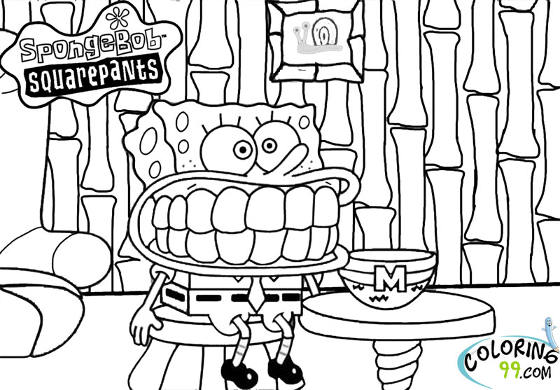 800x557 Spongebob Squarepants Coloring Pages Team Colors