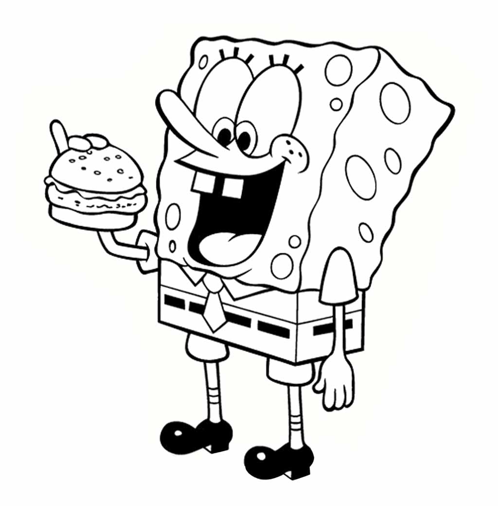1024x1040 Spongebob Coloring Page