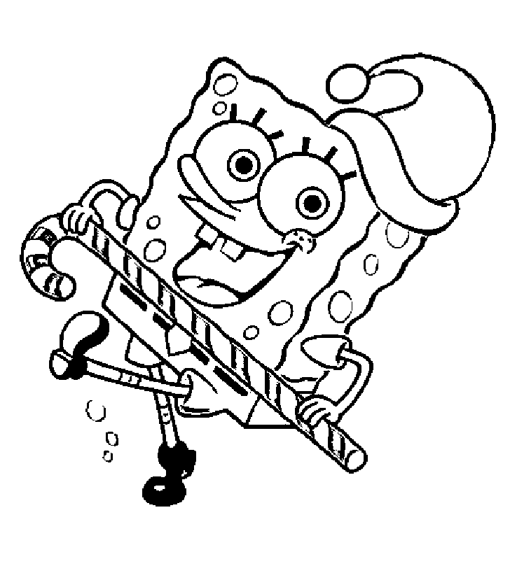 728x809 Spongebob Christmas Coloring Pages