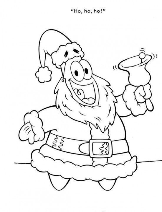 550x718 Spongebob Christmas Coloring Pages Picture Picture