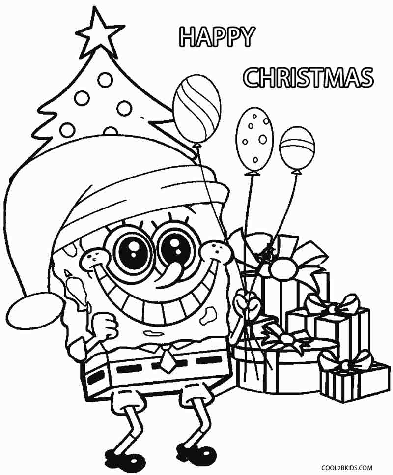 800x966 Spongebob Christmas Coloring Pages To Print