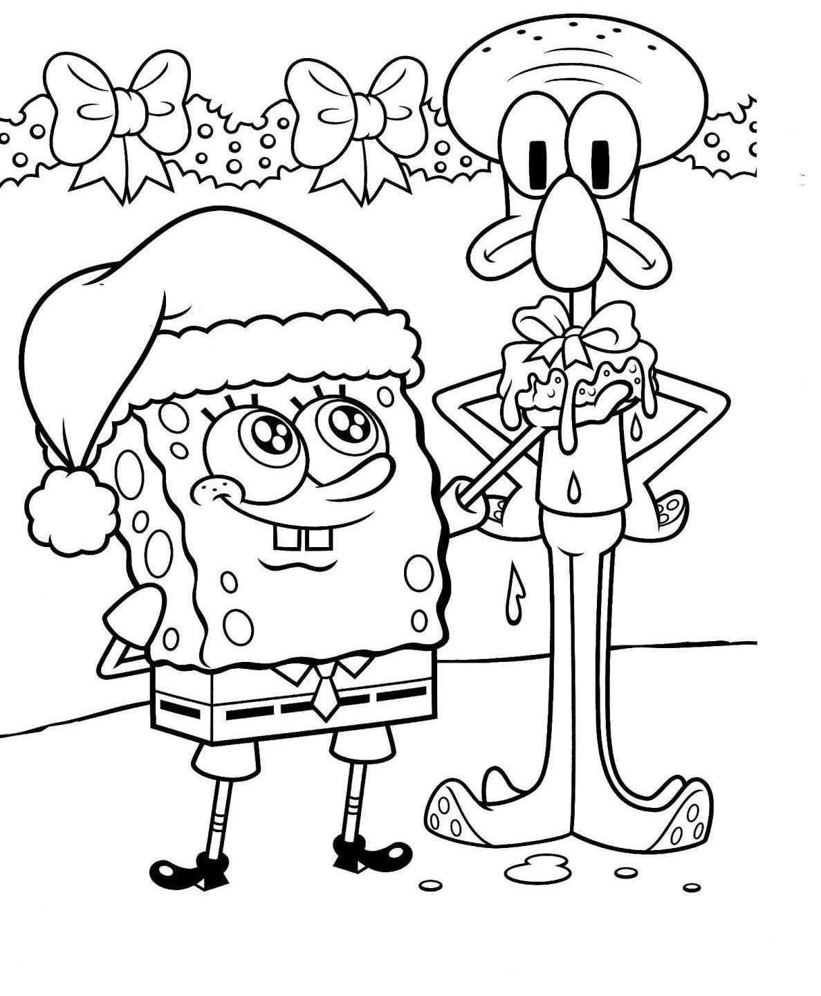 1187x1440 Printable Spongebob Christmas Coloring Pages Roka Coloring