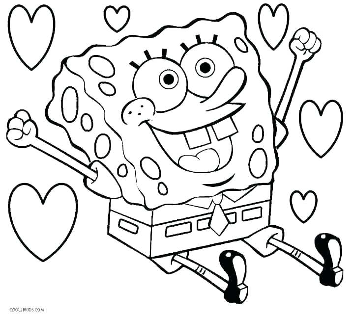 718x646 Spongebob Squarepants Printable Coloring Pages Coloring Pages